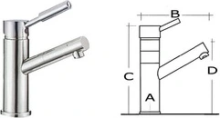 Diana mixer for bathroom sink