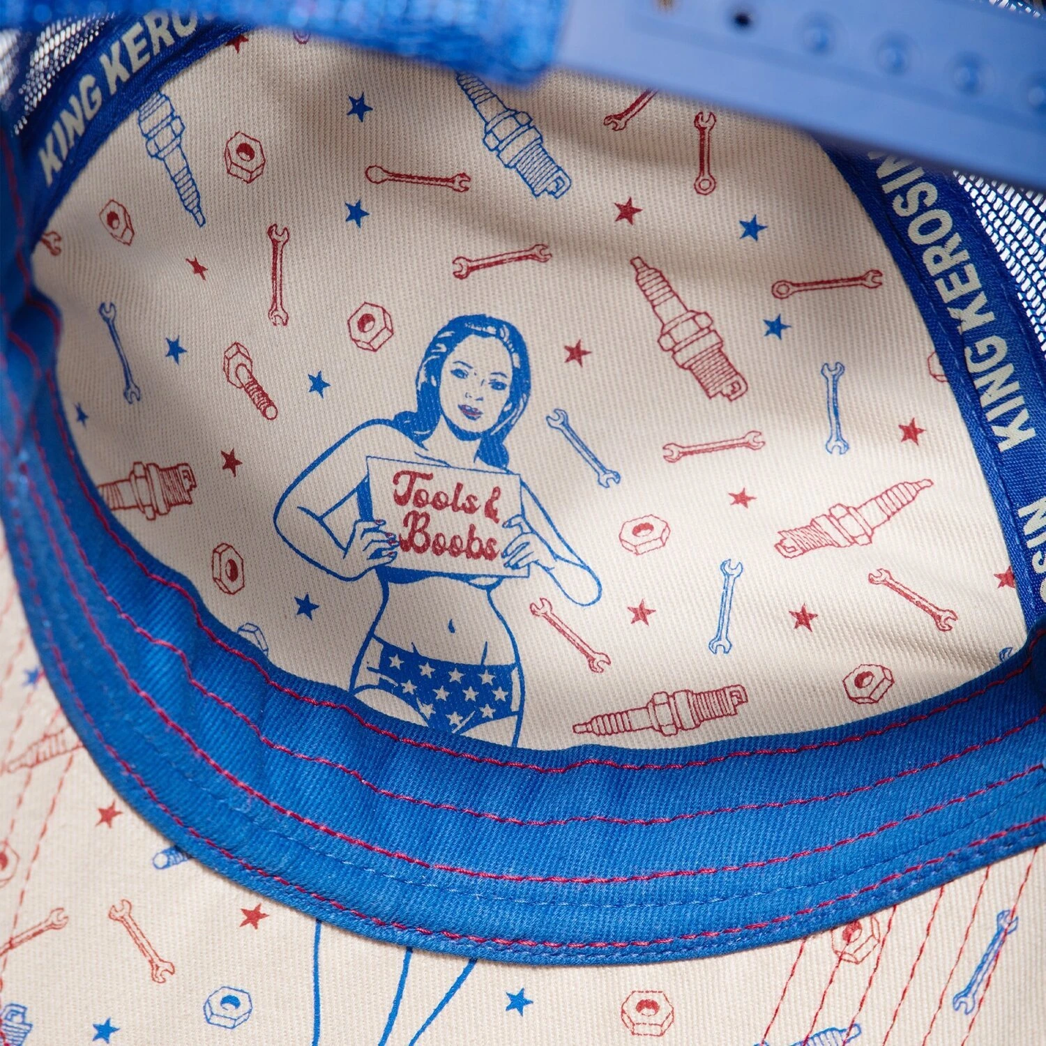 King Kerosin Never Grow Up trucker cap, Beige