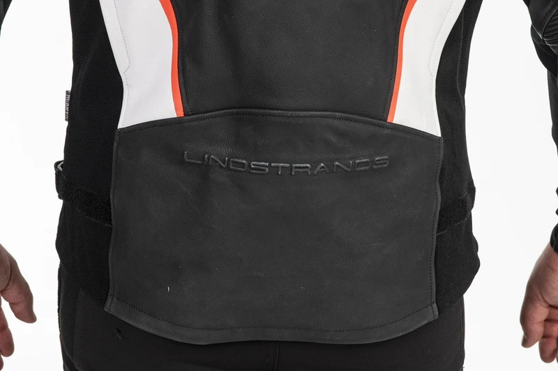 Lindstrands Leather Jacket Sanden Black/white, 46