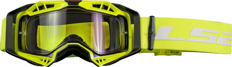 LS2 AURA ENDURO SERIES GOGGLE - Black H-V Yellow/Clear Visor
