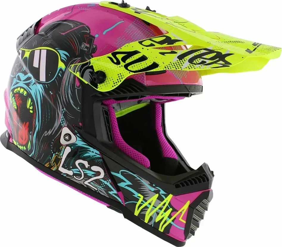 LS2 MX437 FAST II MINI GORILLA Helmet - S, Purple