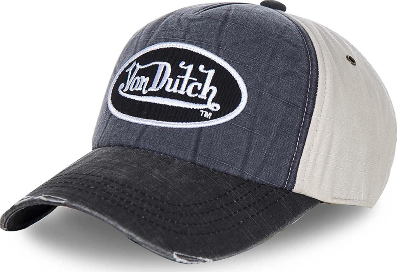 Von Dutch Permament cap, denim, White, anthracite White