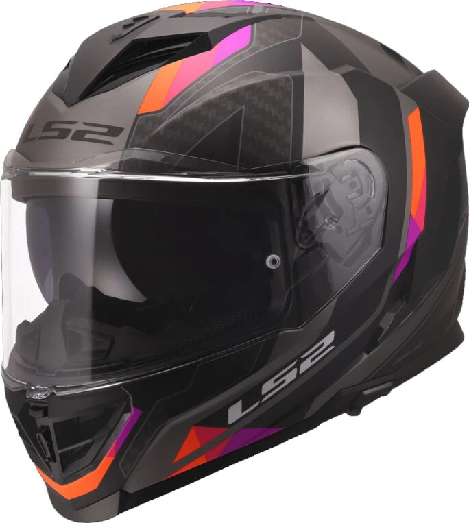 LS2 FF818 STORM III SPORTY Helmet - Grey Purple, 2XL