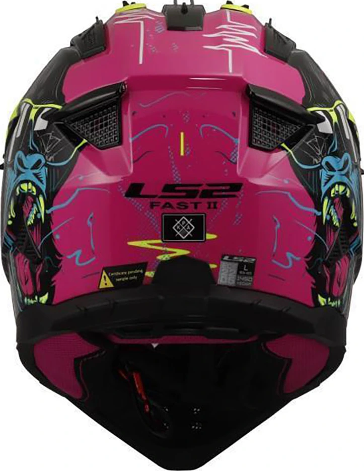 LS2 MX708 FAST II GORILLA helmet - Purple H-V Yellow, 3XL