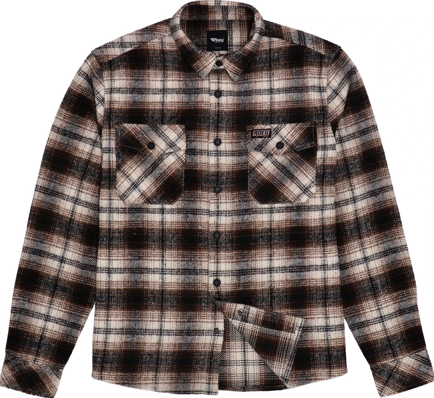 Roeg Blaze Flannel shirt, Brown, S
