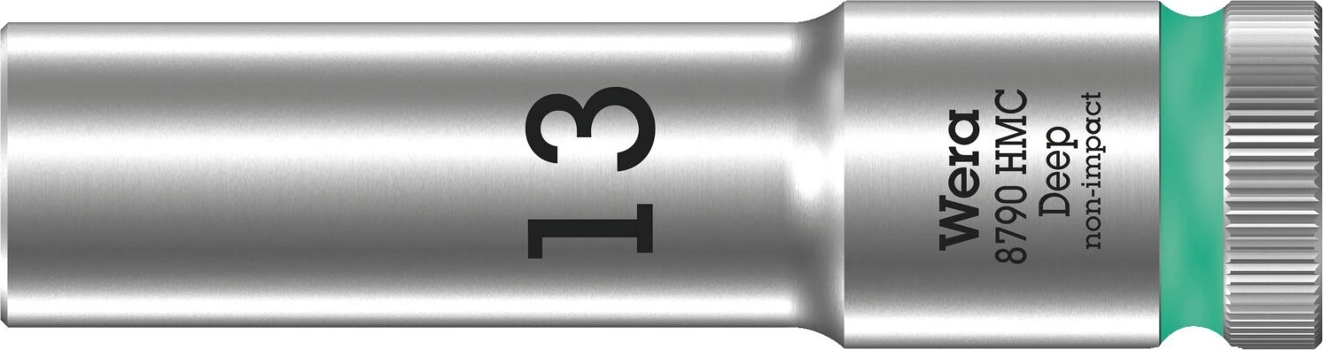 Wera, deep socket size 13mm, Chrome