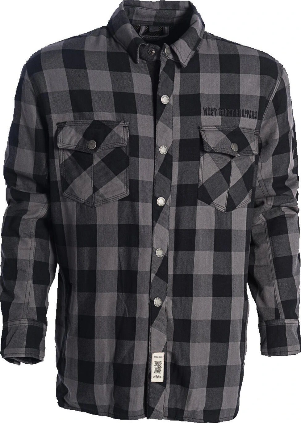 WCC Dominator riding flannel shirt grey/black CE appr, storm grey black tracker Gray, S