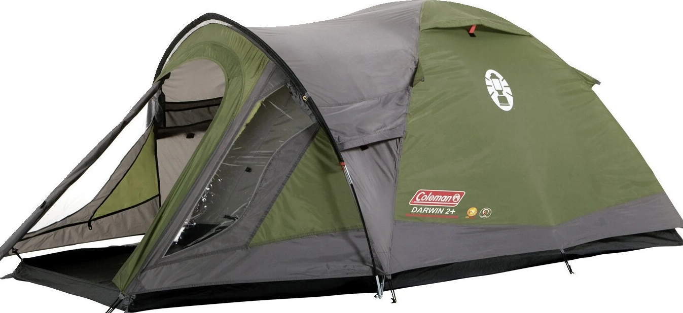 Coleman Darwin 2+ tent, dark grey, army Green, Green