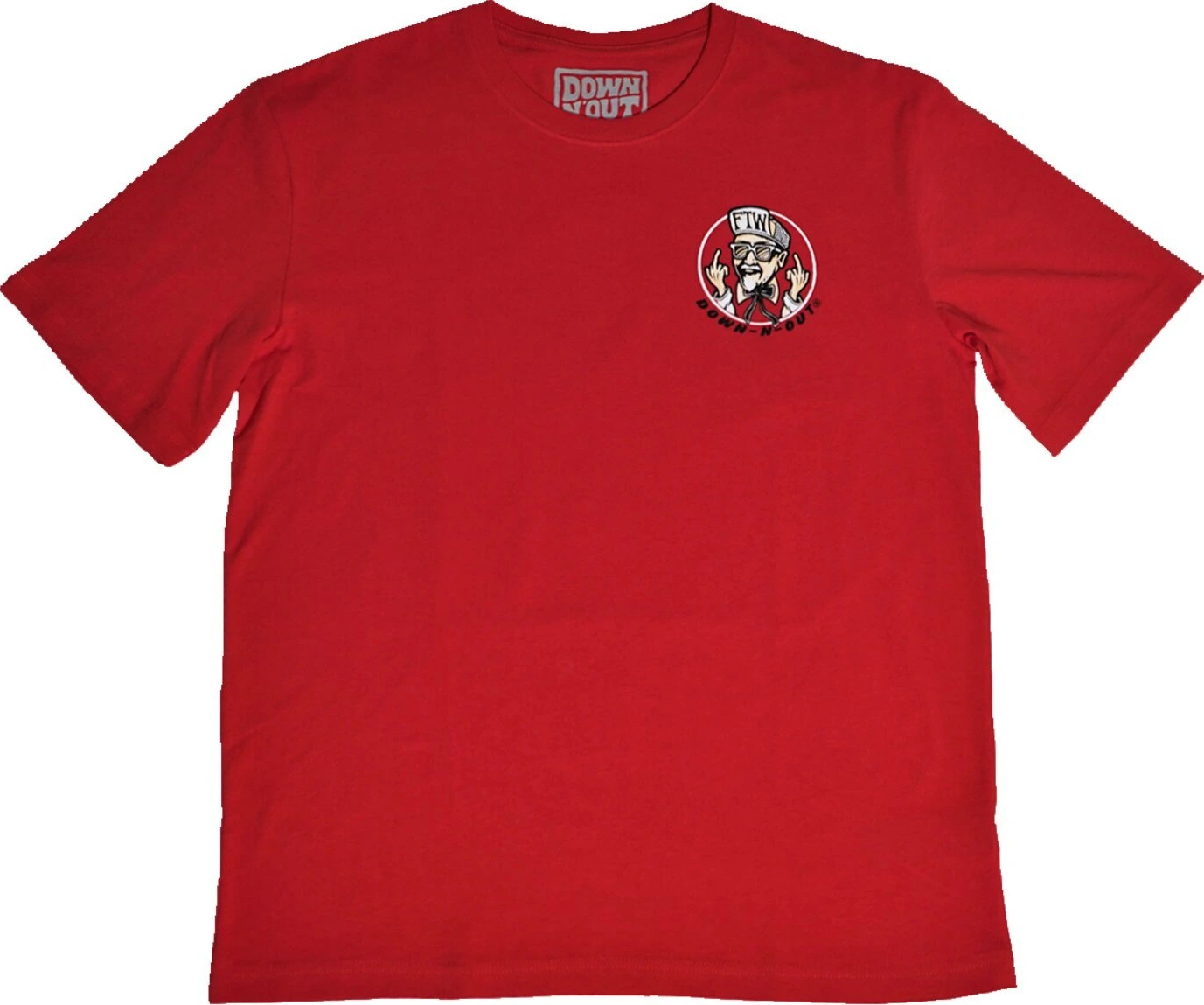 Down-n-Out Gettin Fried t-shirt, Red, 2XL