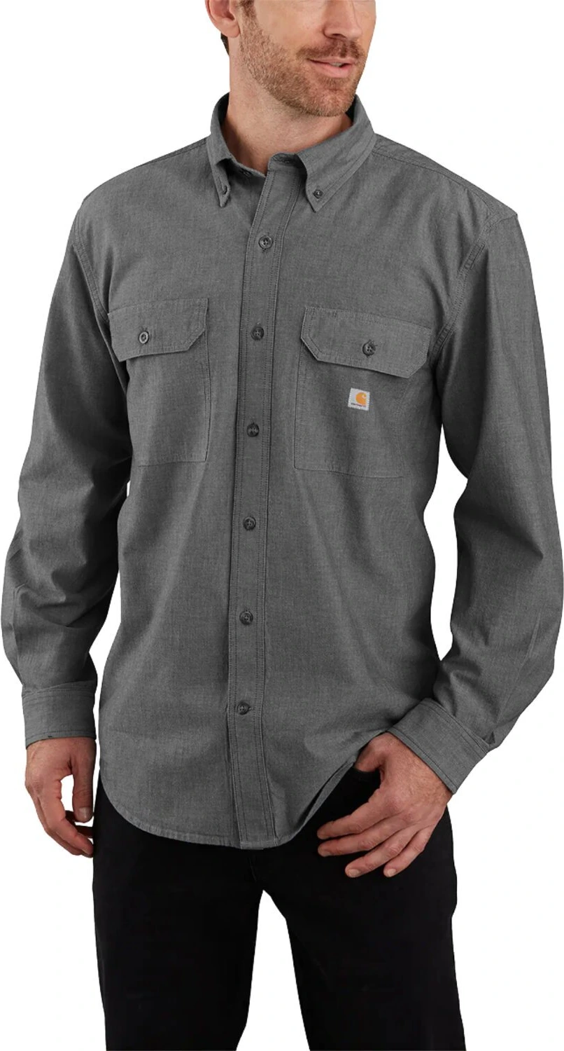 Carhartt Loose Chambray shirt, black chambray Gray, L