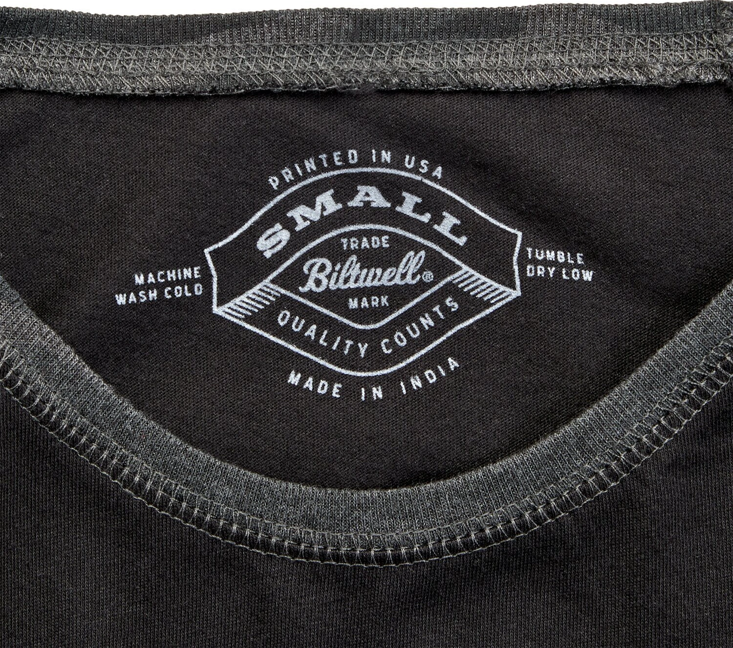Biltwell Script baseball female shirt, Black, S