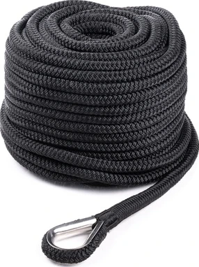 Qvarken Anchor Rope Dockline with thimble 18mm 50m black