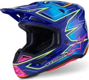 Alpinestars Helmet S-M7 Cast Blue/Pink/Fluo Yellow, XS