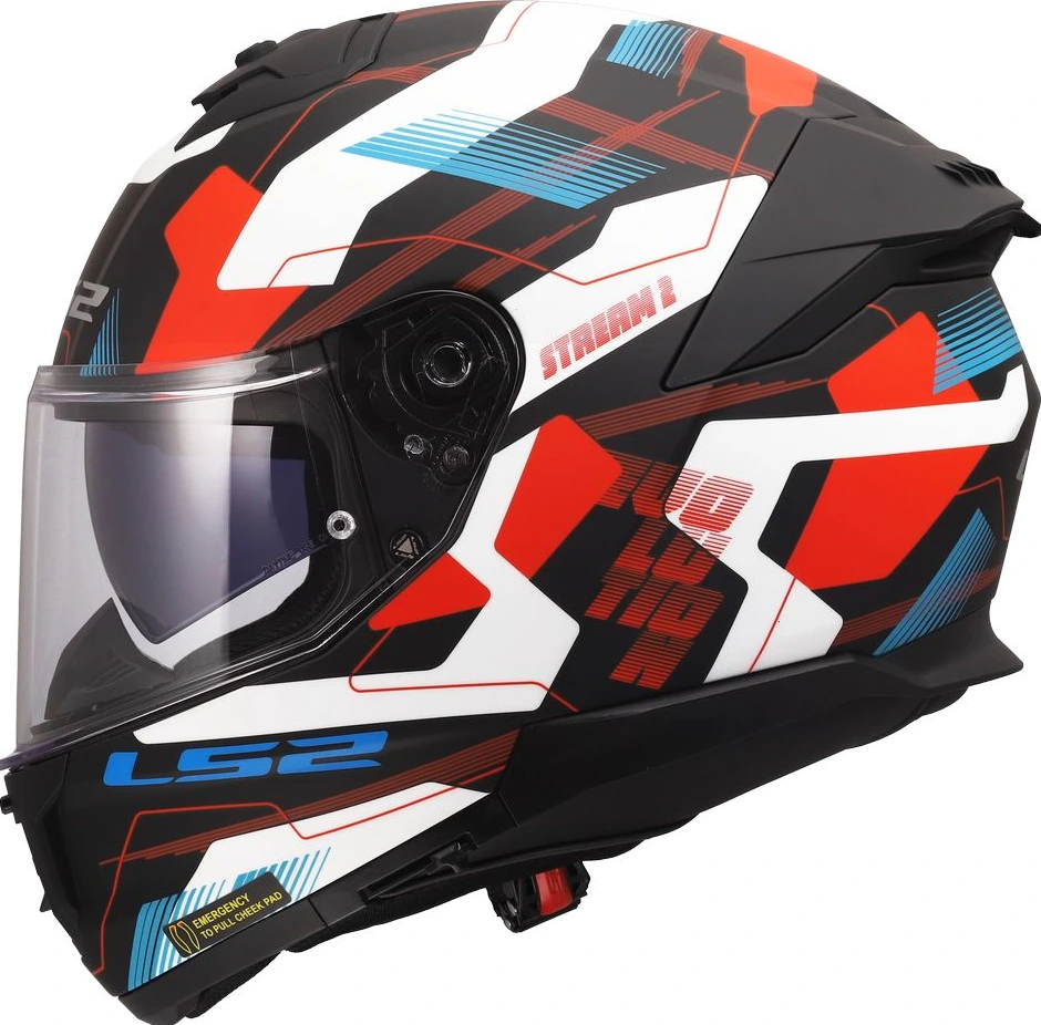 LS2 FF808 STREAM II MIKA Helmet - 3XL, White Blue Red