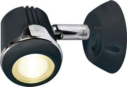 Articulated HI-POWER LED Black spotlight 12/24 V