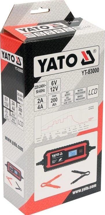 Electronic battery charger 6/12V 2/4A 200Ah