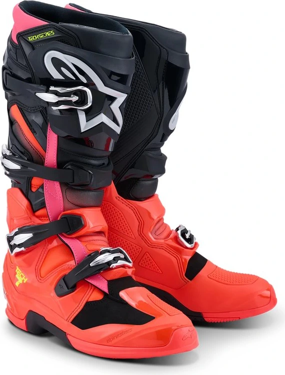 Alpinestars Boot Tech 7 Black/Red Fluo/Pink Fluo, 42 (8)