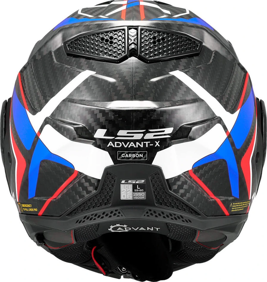 LS2 FF901 ADVANT X CARBON FUTURE II Helmet - XL, White Blue