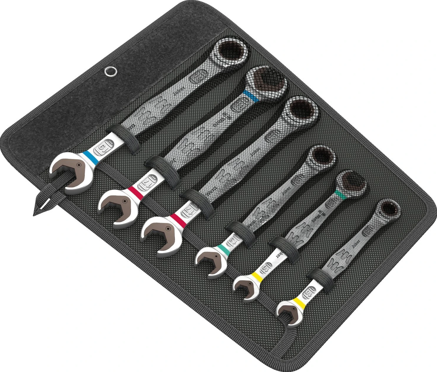 Wera ratcheting wrench set Joker open/ box end - Metric, Red, 19 mm