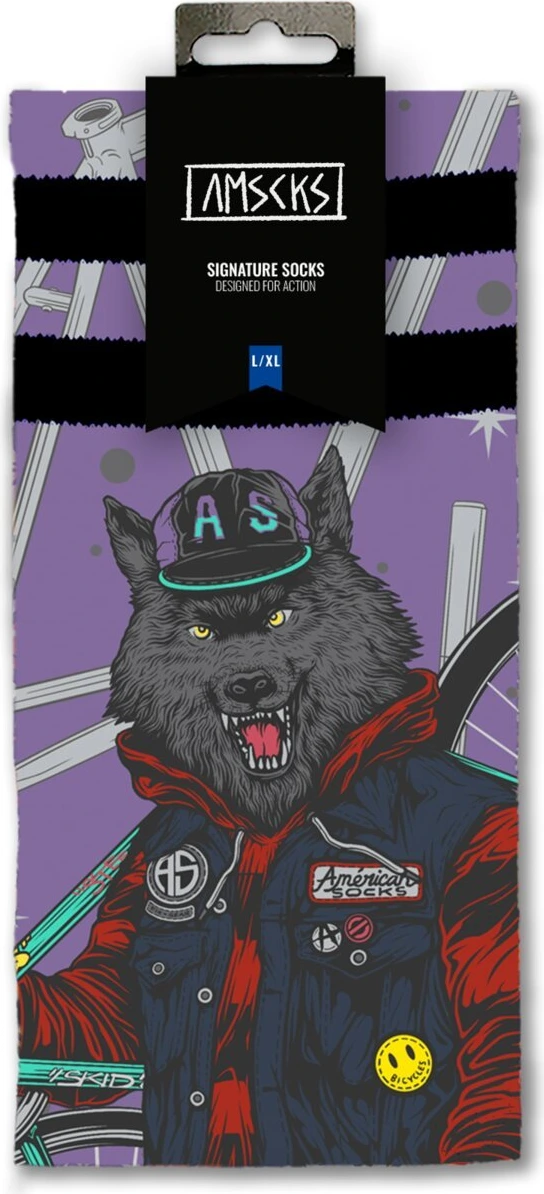American Socks Cycling Wolf Signature sokid, lillad, S/M