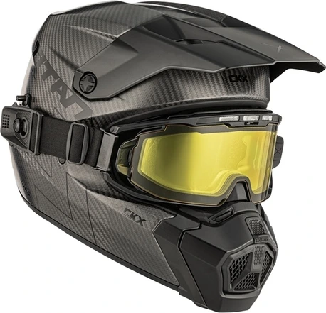 CKX Helmet Titan AMS Matt Carbon + Heated Goggles, S