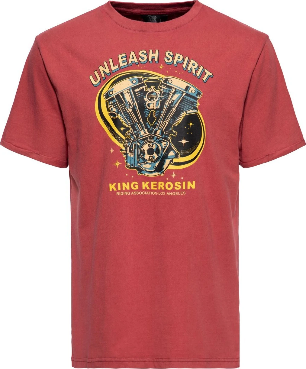 King Kerosin Unleash Spirit t-shirt, burgundy, S