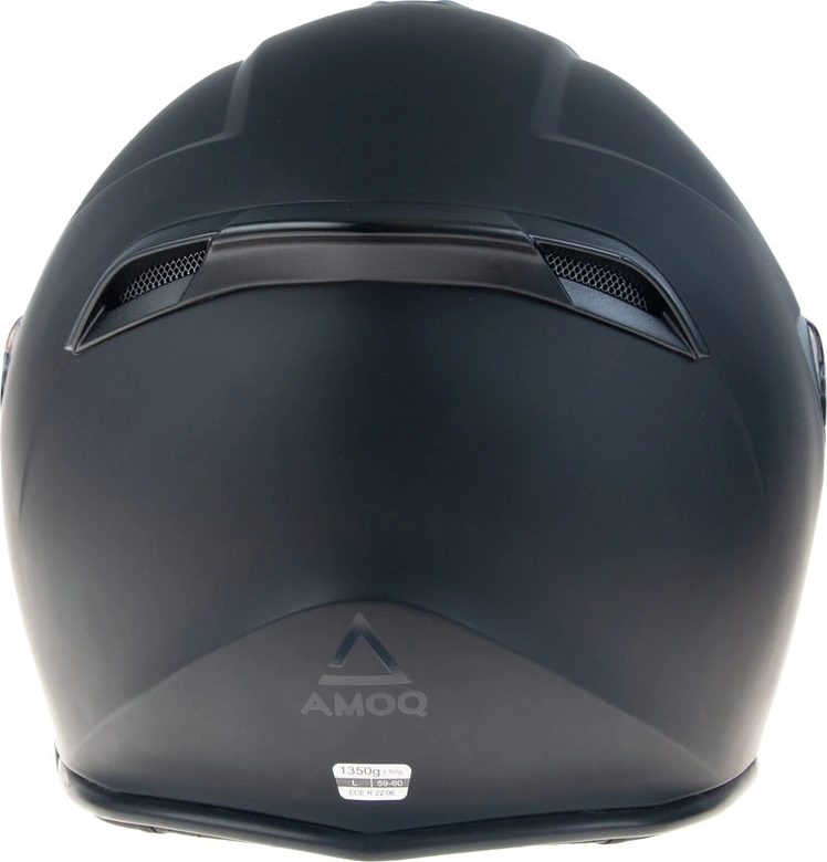 AMOQ Cluster double visor Jet Helmet Blackout, XS