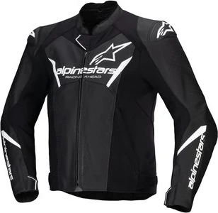 Alpinestars Leather Jacket Faster v3 Airflow Black/White, 52