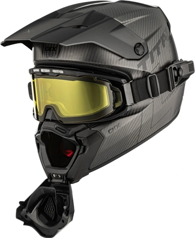 CKX Helmet Titan AMS Matt Carbon + Heated Goggles, S