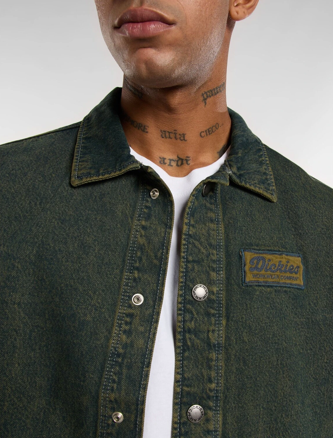 Dickies Lewistown denim jacket green tone fade, 2XL