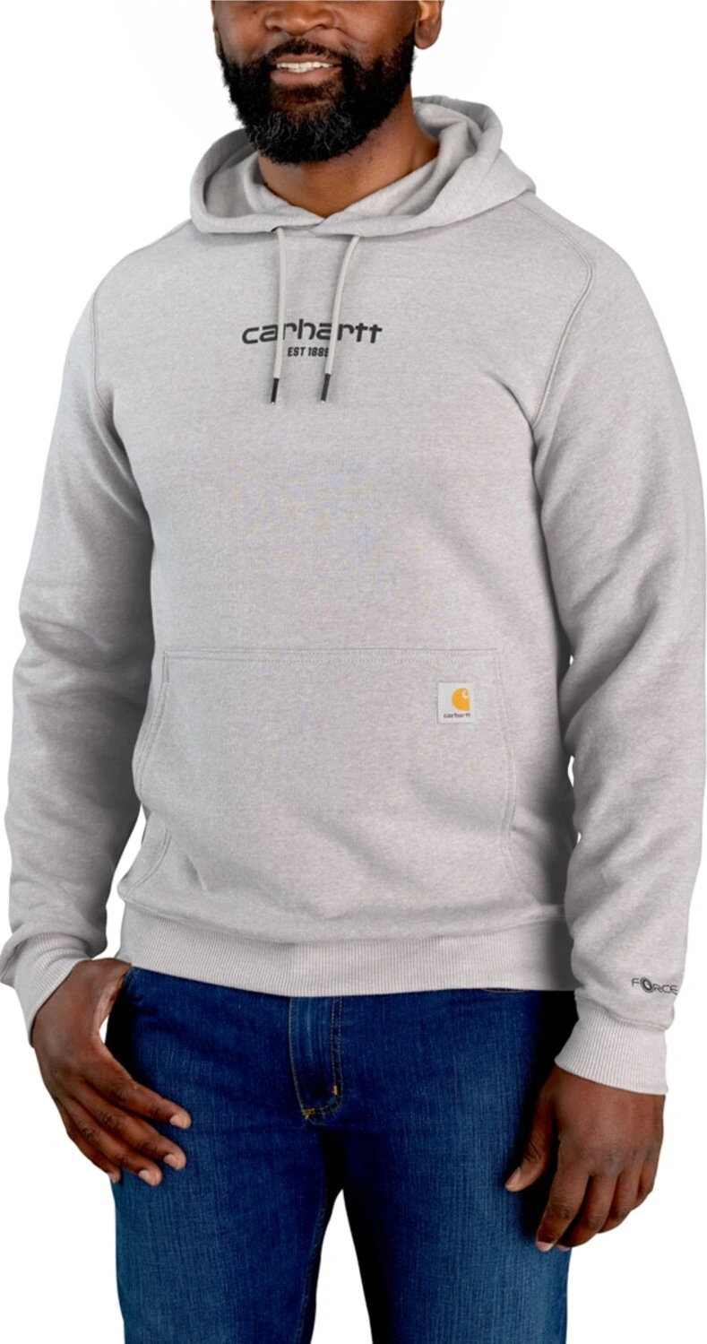 Carhartt Logo graphic hoodie, asphalt heather, S