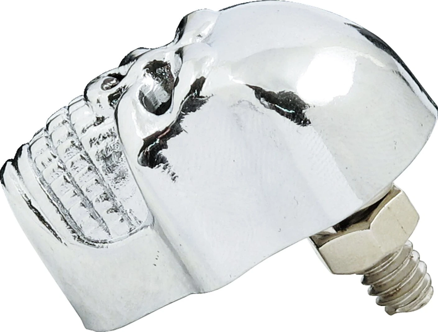 Chrome skull large 5/16 - 18, stud