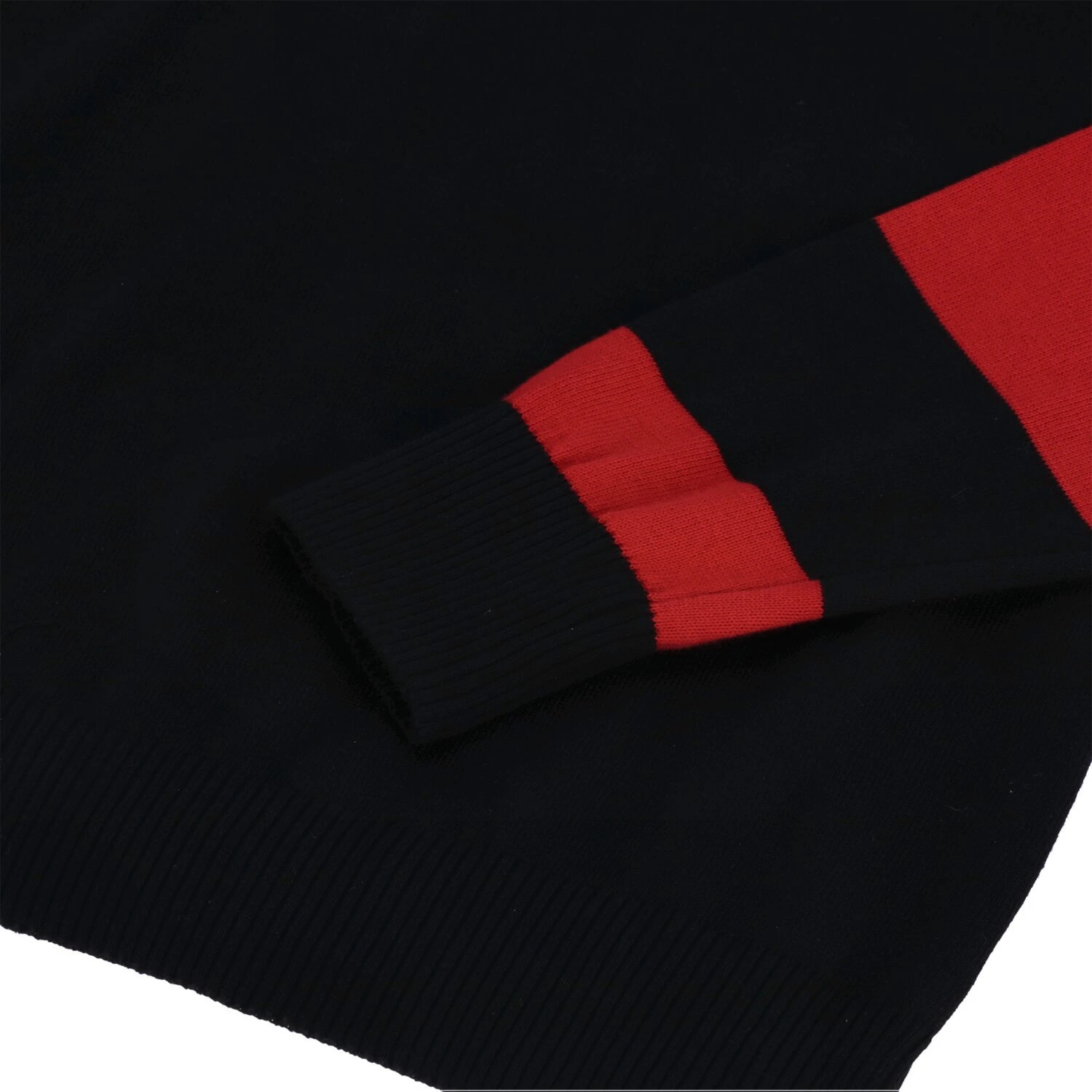 13 1/2 Outlaw half-zip sweater, Black, red, S