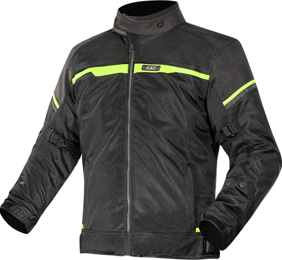 LS2 Riva Man Jacket - XL, Black Neon Yellow