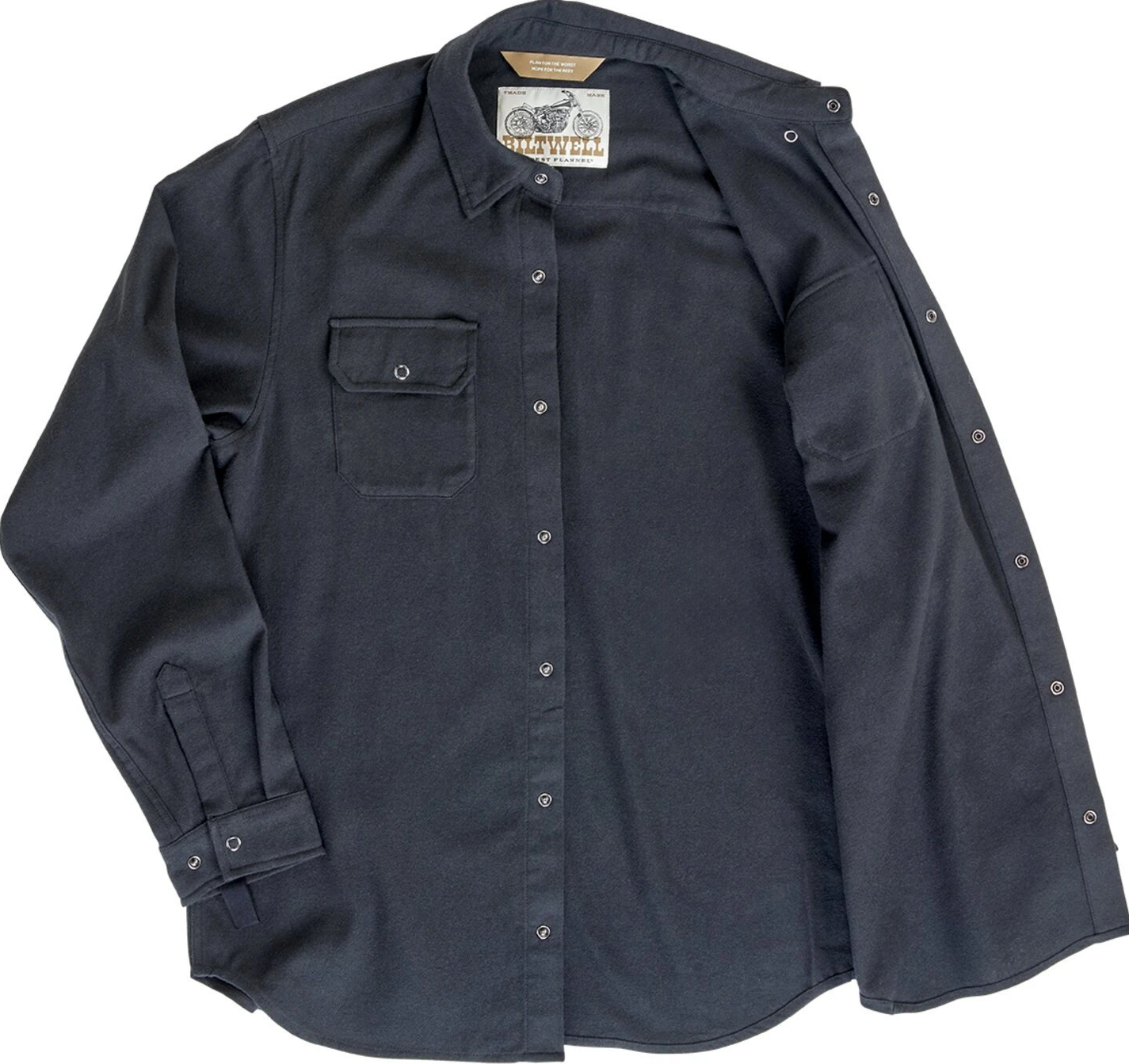 Biltwell Hi Test Flannel shirt, Black, S