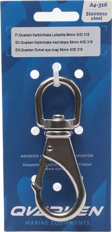 Qvarken Swivel eye snap 85mm AISI 316
