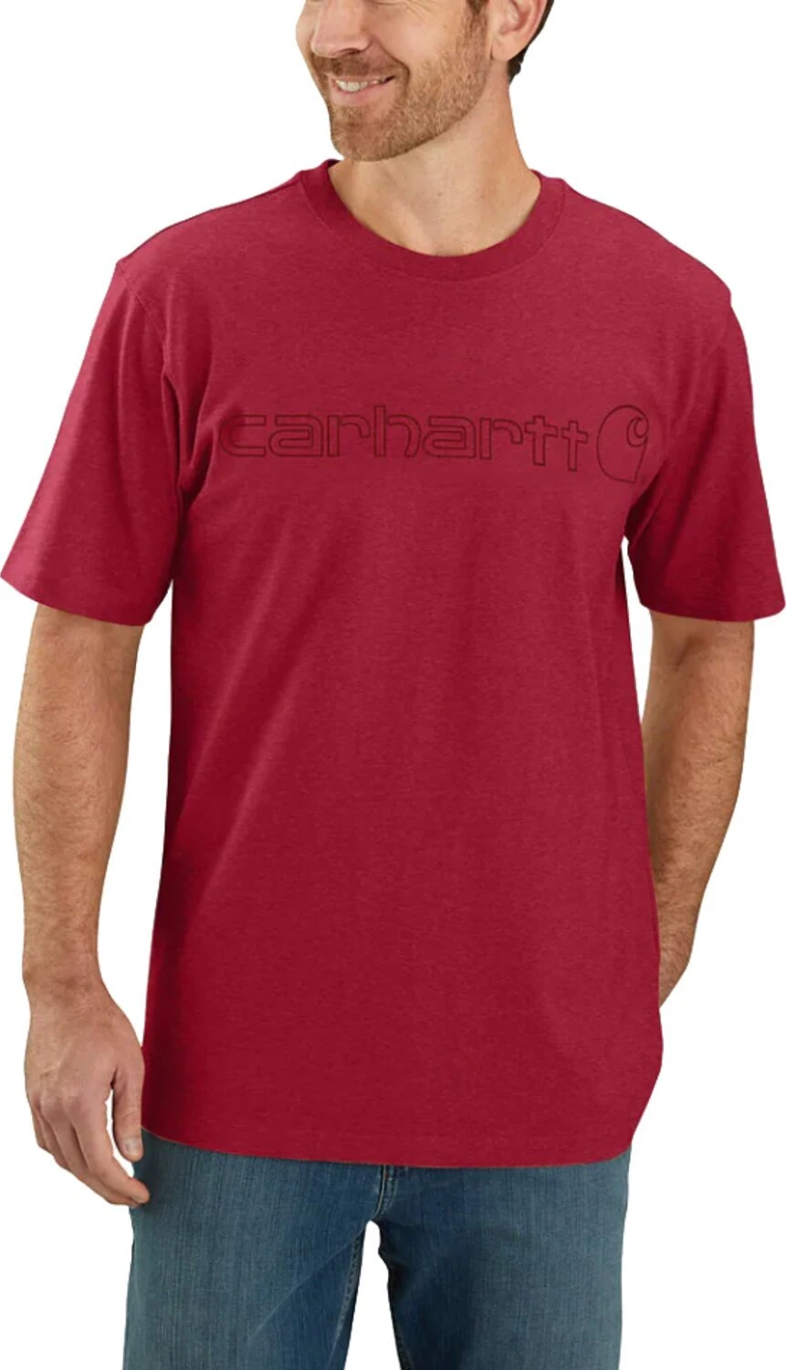 Carhartt Core Logo t-shirt, industry Red, Red, 2XL
