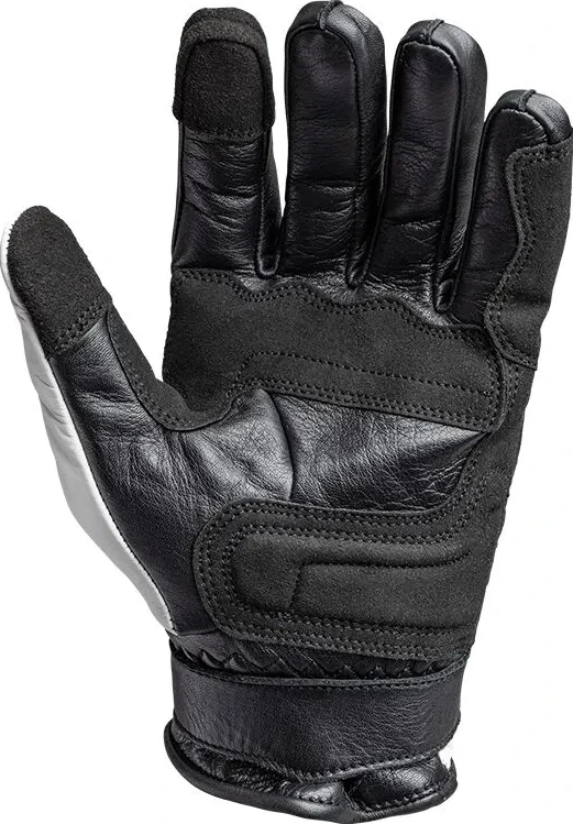 GLOVE TRACKER RACE LEATHER WHITE/BLACK SM