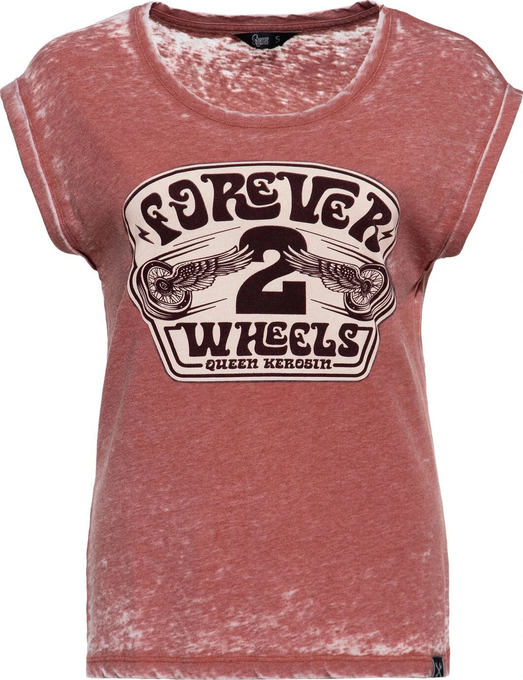 Queen Kerosin Forever 2 wheels t-shirt, Orange, XS