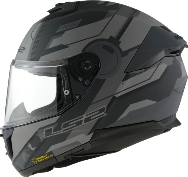 LS2 FF808 STREAM II SHADOW helmet - Matt Titanium Grey, XS