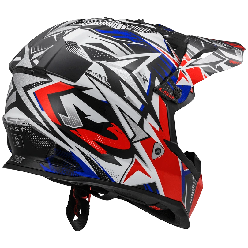 LS2 MX437 FAST STRONG helmet - White Red Pink, S