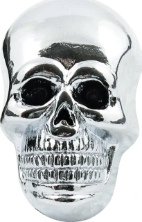 Chrome skull large 5/16 - 18, stud