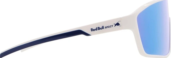 Spect Red Bull Daft Sunglasses Shiny White/Blue w Smoke Blue Mirror lens