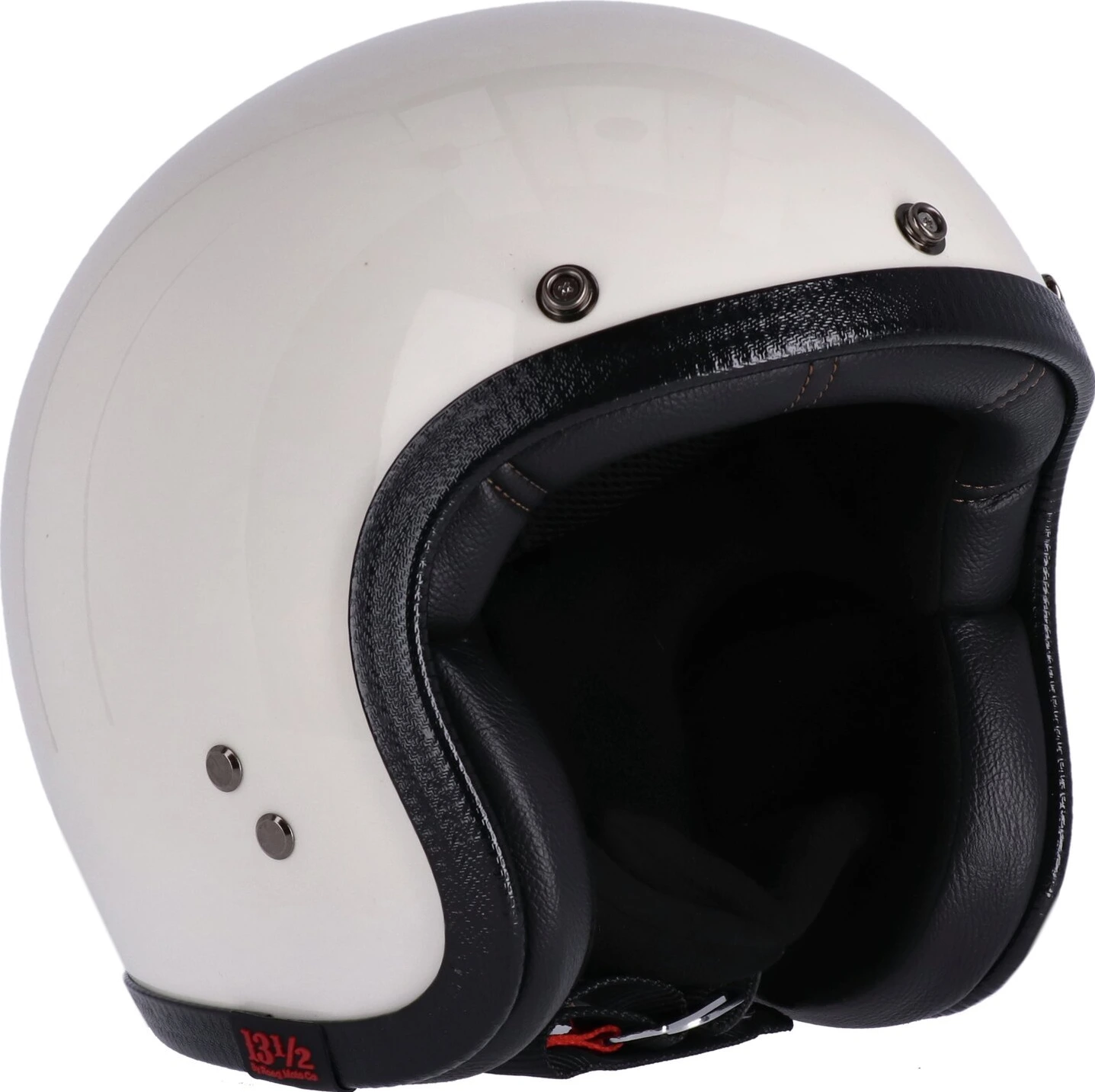 13 1/2 Skull bucket helmet, vintage White, White, L, Gloss