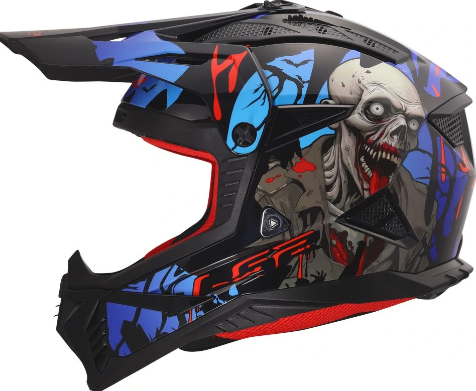 LS2 MX708 FAST II ZOMBIE 2 helmet - 3XL, Black Red Blue