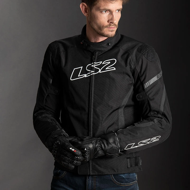 LS2 Gate Man Jacket - Black Dark Grey, 3XL