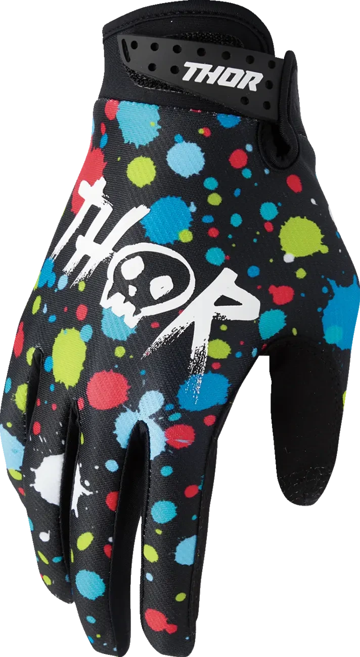 GLOVES YTH LAUNCHMODE SPLAT BLACK 2XS