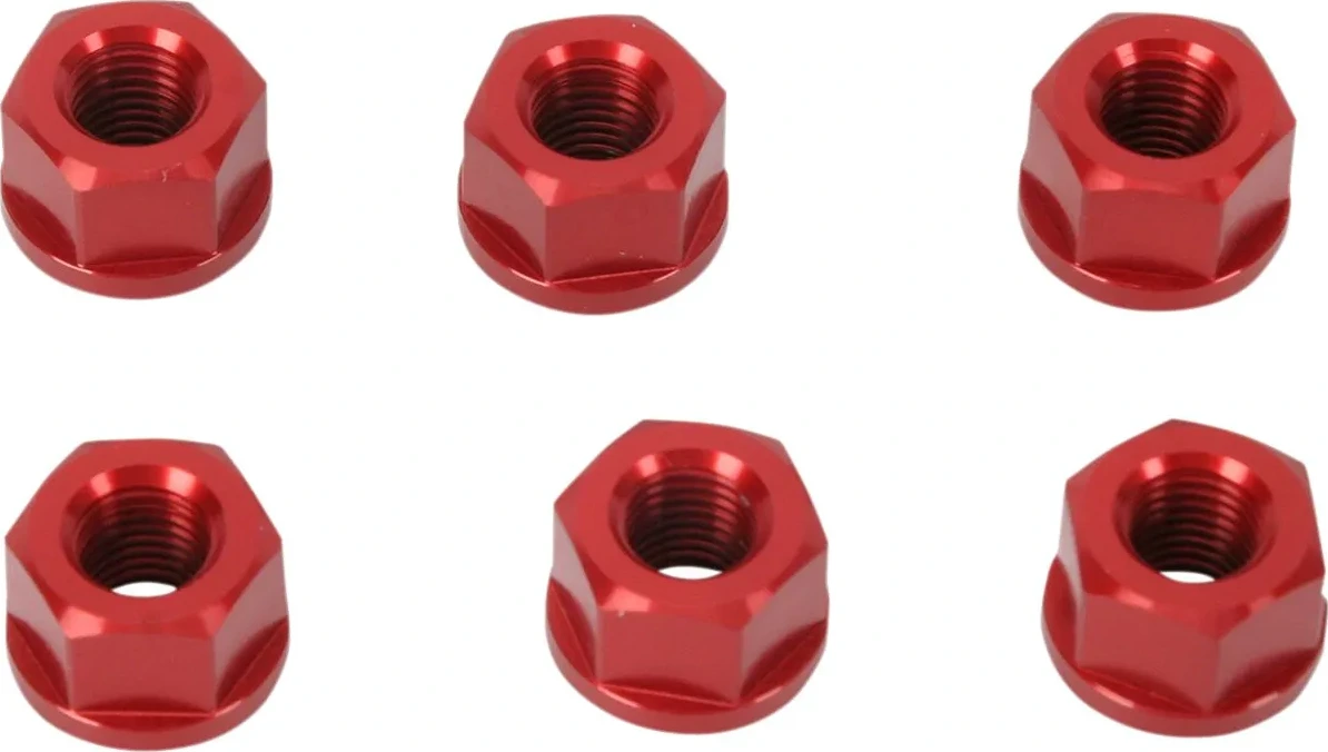 SPRKT NUT ALUM 10MM RED