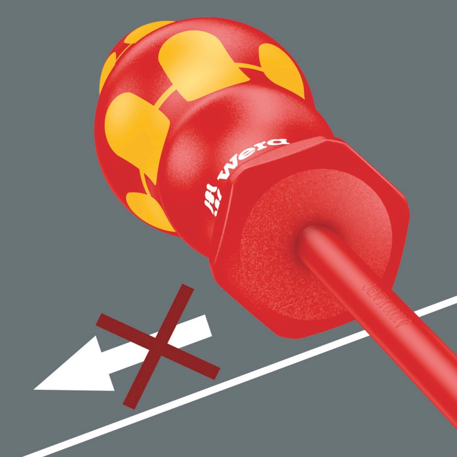 Wera nutdriver VDE Insulated, US sizes, Red, 125 mm
