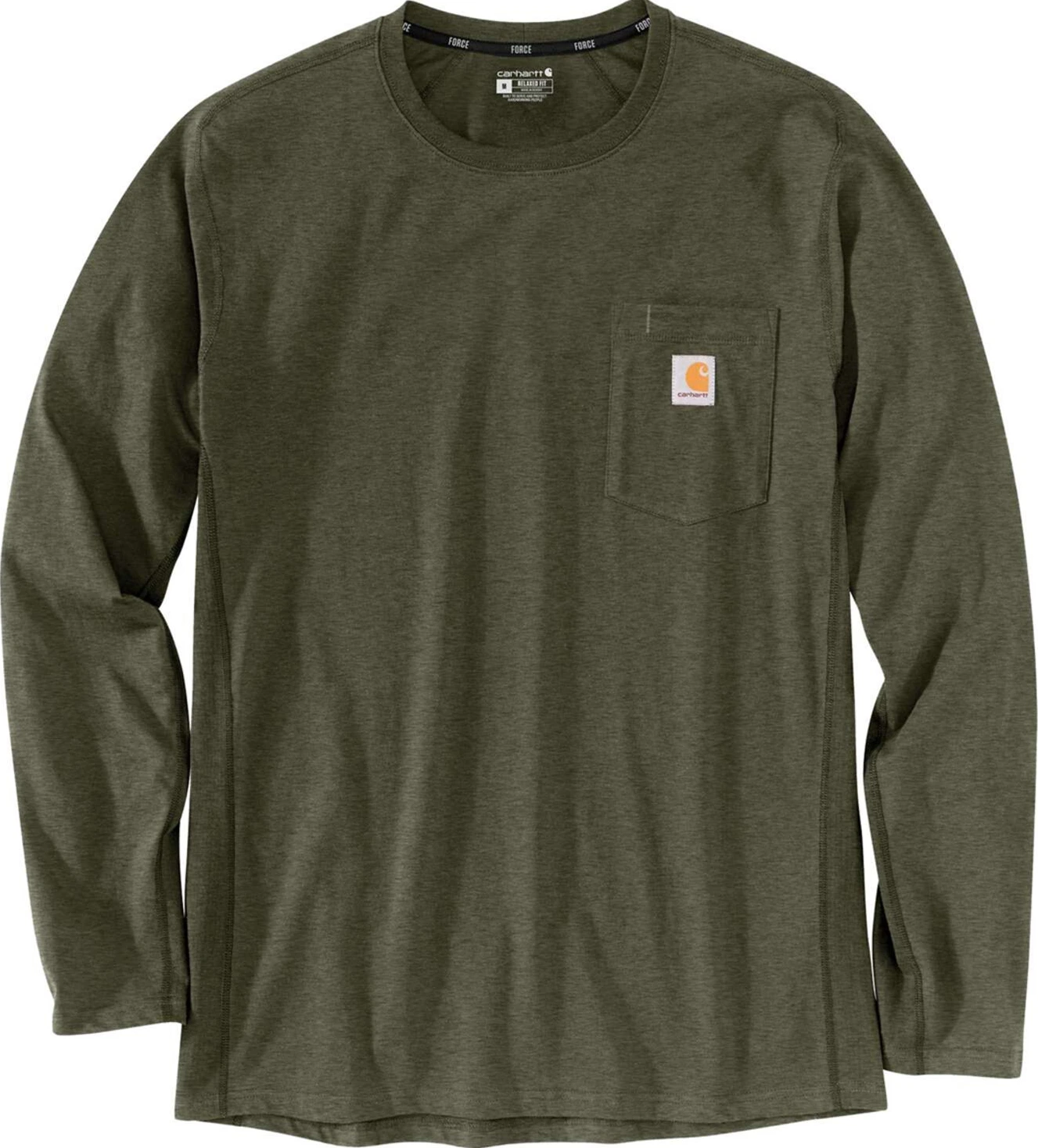 Carhartt Force™ pocket long sleeve basil heather, Gray, S